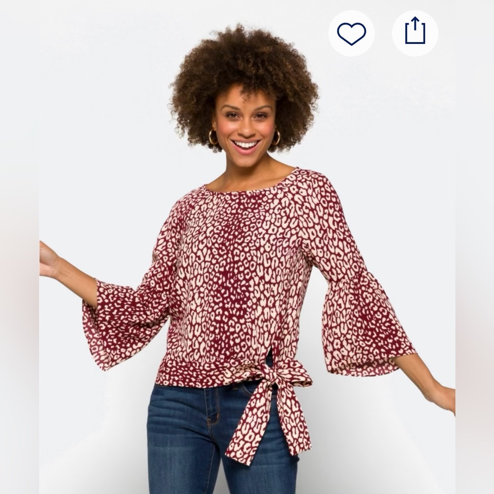 Micheal Kors sweat heart tie blouse